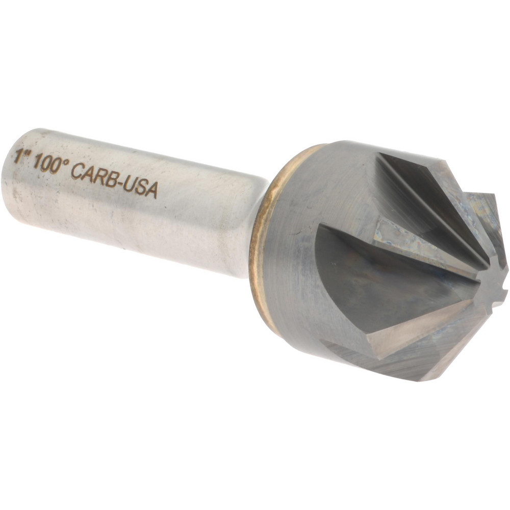 Hertel 336-010080 1" Head Diam, 1/2" Shank Diam, 6 Flute 100&deg; Solid Carbide Countersink Image