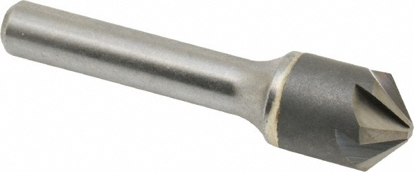 Hertel 336-007080 5/8" Head Diam, 3/8" Shank Diam, 6 Flute 100&deg; Solid Carbide Countersink Image