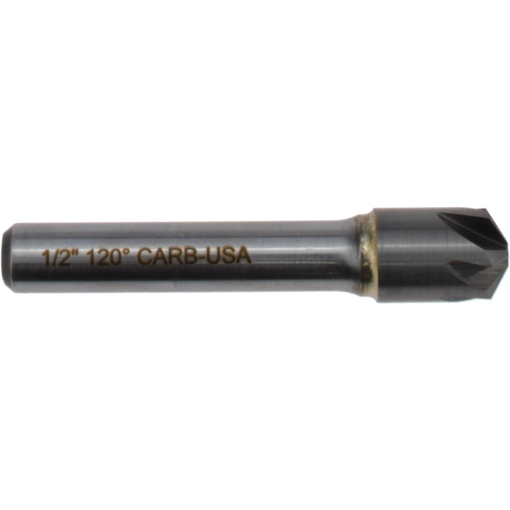Hertel 336-006590 1/2" Head Diam, 3/8" Shank Diam, 6 Flute 120&deg; Solid Carbide Countersink Image