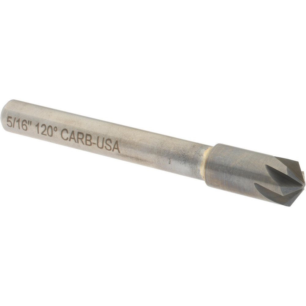 Hertel 336-004090 5/16" Head Diam, 1/4" Shank Diam, 6 Flute 120&deg; Solid Carbide Countersink Image