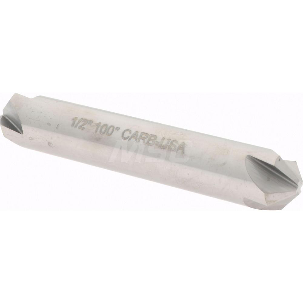 Hertel 334-206080 1/2" Head Diam, 1/2" Shank Diam, 4 Flute 100&deg; Solid Carbide Countersink Image