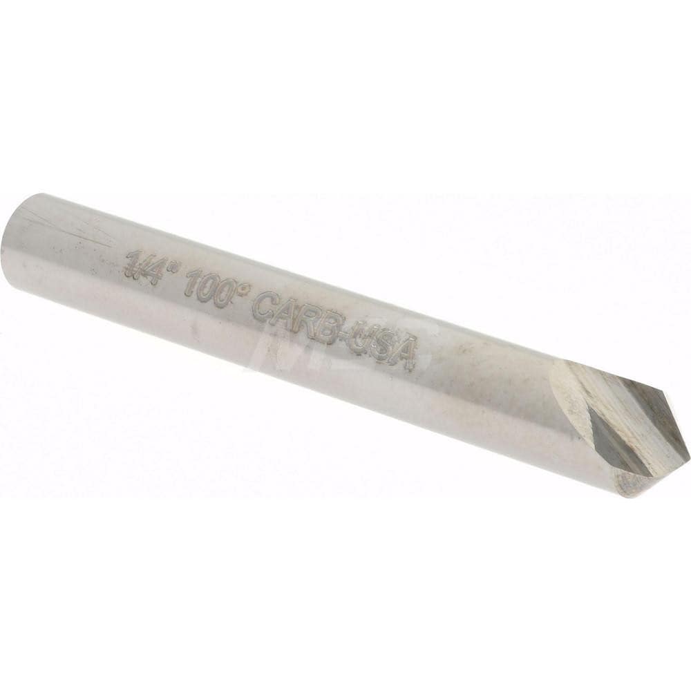 Hertel 331-203080 1/4" Head Diam, 1/4" Shank Diam, 1 Flute 100° Solid Carbide Countersink Image