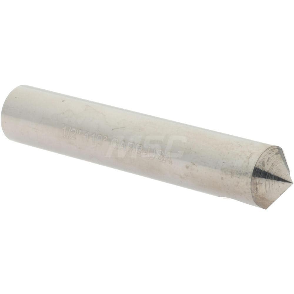 Hertel 331-206090 1/2" Head Diam, 1/2" Shank Diam, 1 Flute 110° Solid Carbide Countersink Image