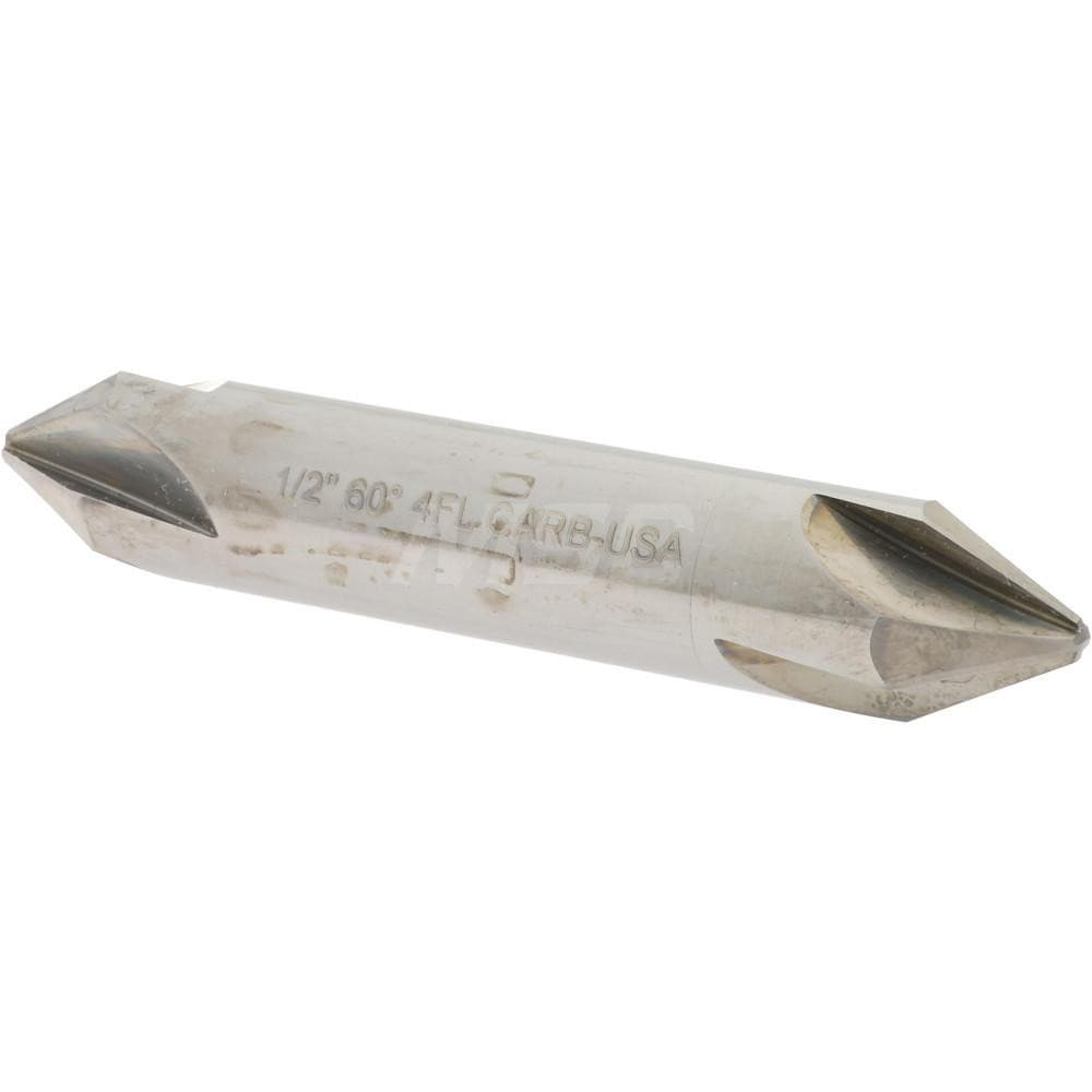 Hertel 334-306050 1/2" Head Diam, 1/2" Shank Diam, 4 Flute 60° Solid Carbide Countersink Image