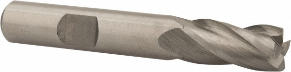 Hertel 15232 Corner Radius End Mill: 3/8" Dia, 3/4" LOC, 0.03" Radius, 4 Flutes, Cobalt Image