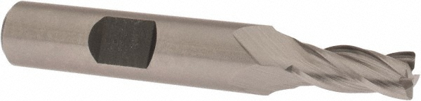 Hertel 15218 Corner Radius End Mill: 1/4" Dia, 5/8" LOC, 0.02" Radius, 4 Flutes, Cobalt Image