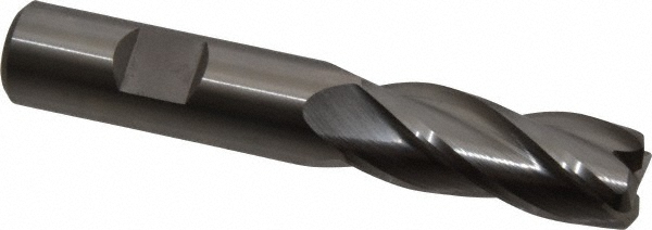 Hertel 15250 Corner Radius End Mill: 5/8" Dia, 1-5/8" LOC, 0.06" Radius, 4 Flutes, Cobalt Image