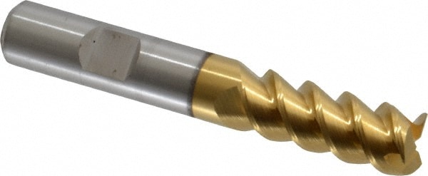 Hertel 25468 1/2" Diam 3-Flute 60° Powdered Metal Square Roughing & Finishing End Mill Image