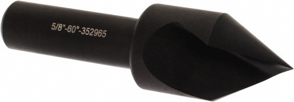 Hertel 19188 5/8" Head Diam, 3/8" Shank Diam, 1 Flute 60&deg; High Speed Steel Countersink Image
