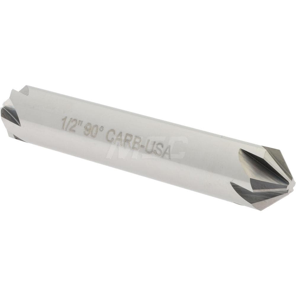 Hertel 336-206070 1/2" Head Diam, 1/2" Shank Diam, 6 Flute 90° Solid Carbide Countersink Image