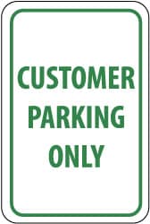 Reserved Parking Sign: Rectangle, 