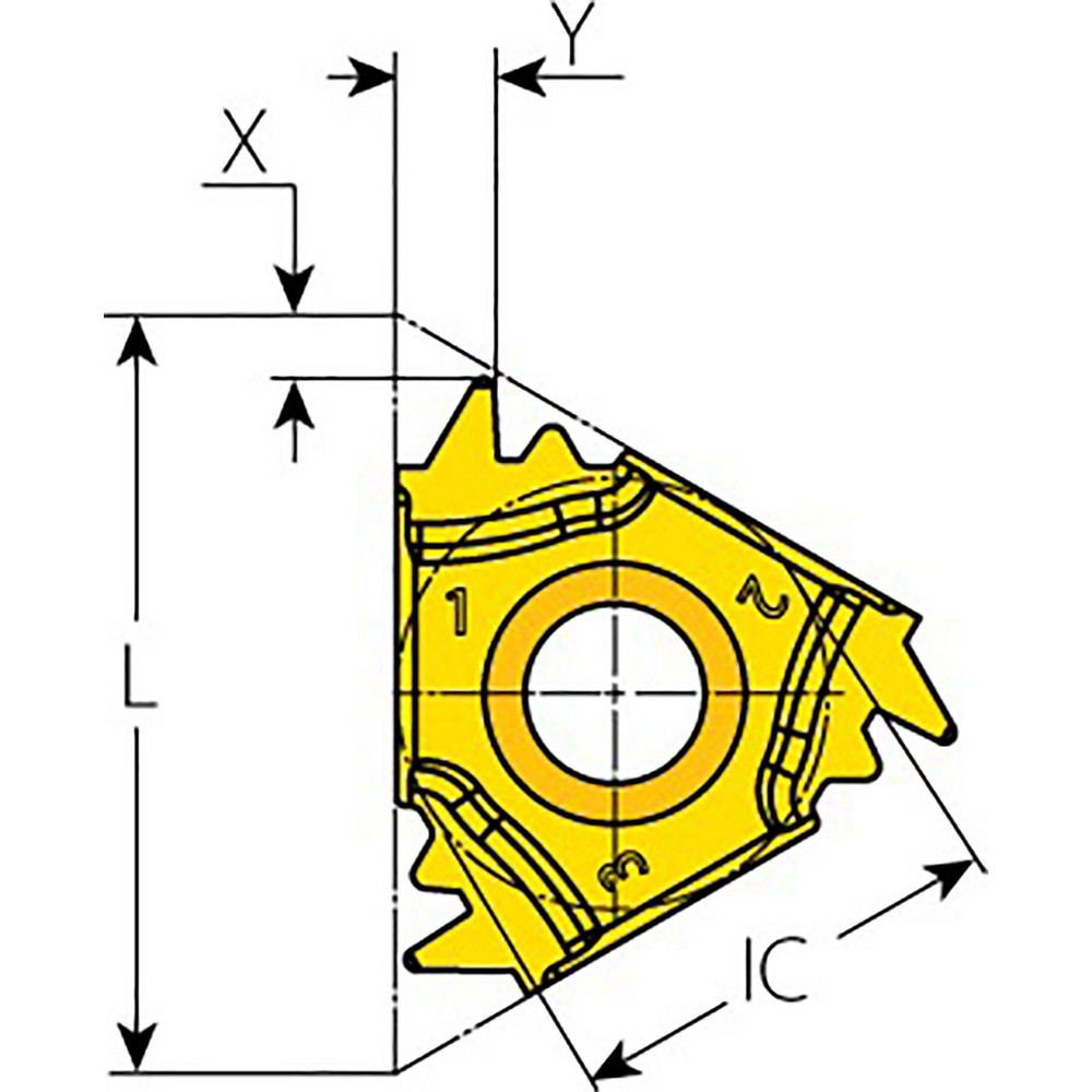 Vargus Laydown Threading Insert 3DTER2.0SAGE VK8, Carbide MSC Direct