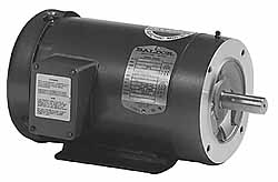 Three Phase AC Motor: TEFC Enclosure - C-Face Mount, 1/2 hp, 208, 230 & 460V