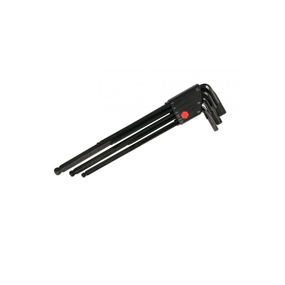 Wiha 36990 9 Piece, L-Key Long Arm Ball End Hex Key Set Image