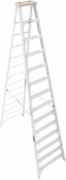 Werner 400 12-ft Aluminum Type 1AA-375-lb Load Capacity Step Ladder