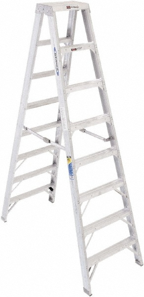 Werner - 7 Step Aluminum Foldable Step Ladder: Type IAA 375 lb Capacity ...