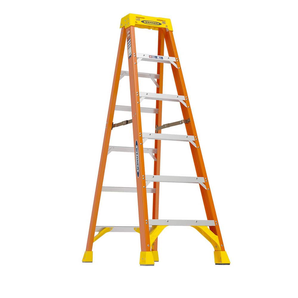 5-Step Fiberglass Step Ladder: Type IA, 300 lb Capacity, 6' High