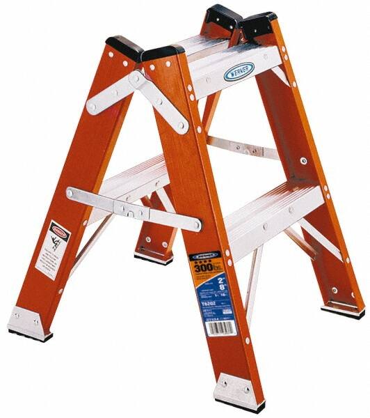 Werner T6202 1-Step Ladder: Fiberglass, Type IA, 2 OAH 