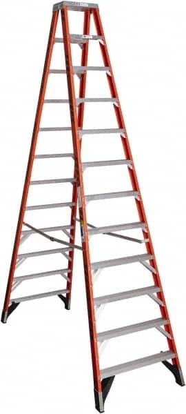 Werner T7412 11-Step Ladder: Fiberglass, Type IAA, 12 OAH 