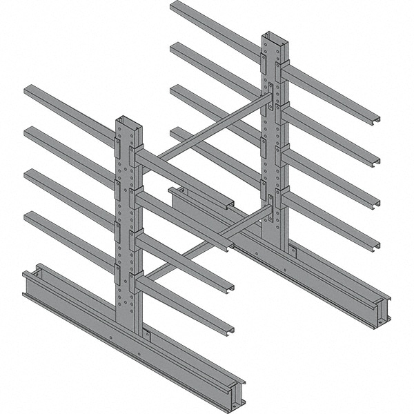 Made in USA SDU8L Steel Starter Unit Cantilever Rack: 43,000 lb Capacity Image