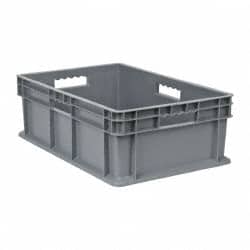 Akro-Mils 2.67 Cu Gray Polyethylene Tote Container 23.3" Long x 15.8" Wi... Ft 