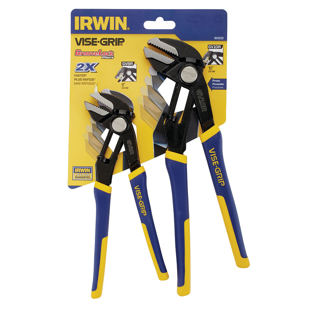 Irwin Plier Set 2 Pc, Groove Joint Pliers MSC Direct