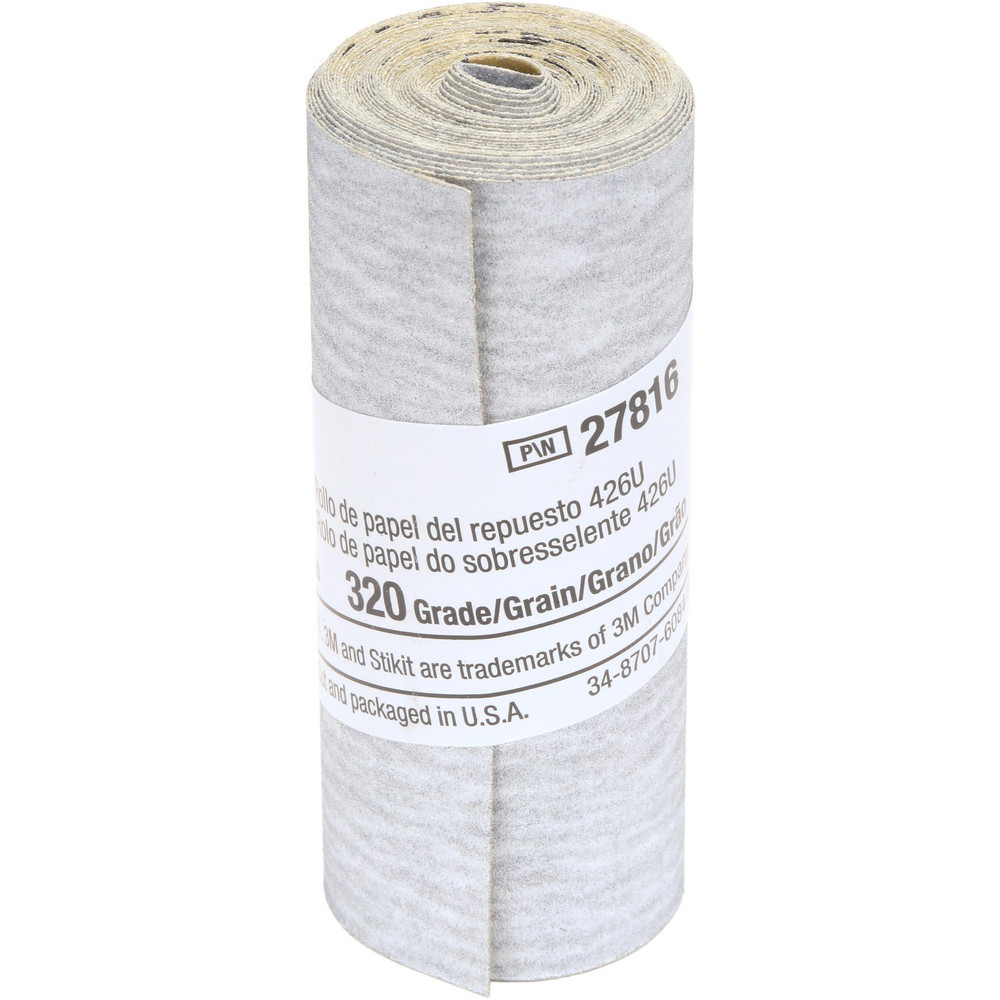 Adhesive Back Sanding Sheet: Silicon Carbide, 320 Grit, 2-1/2" Wide, 100" Long