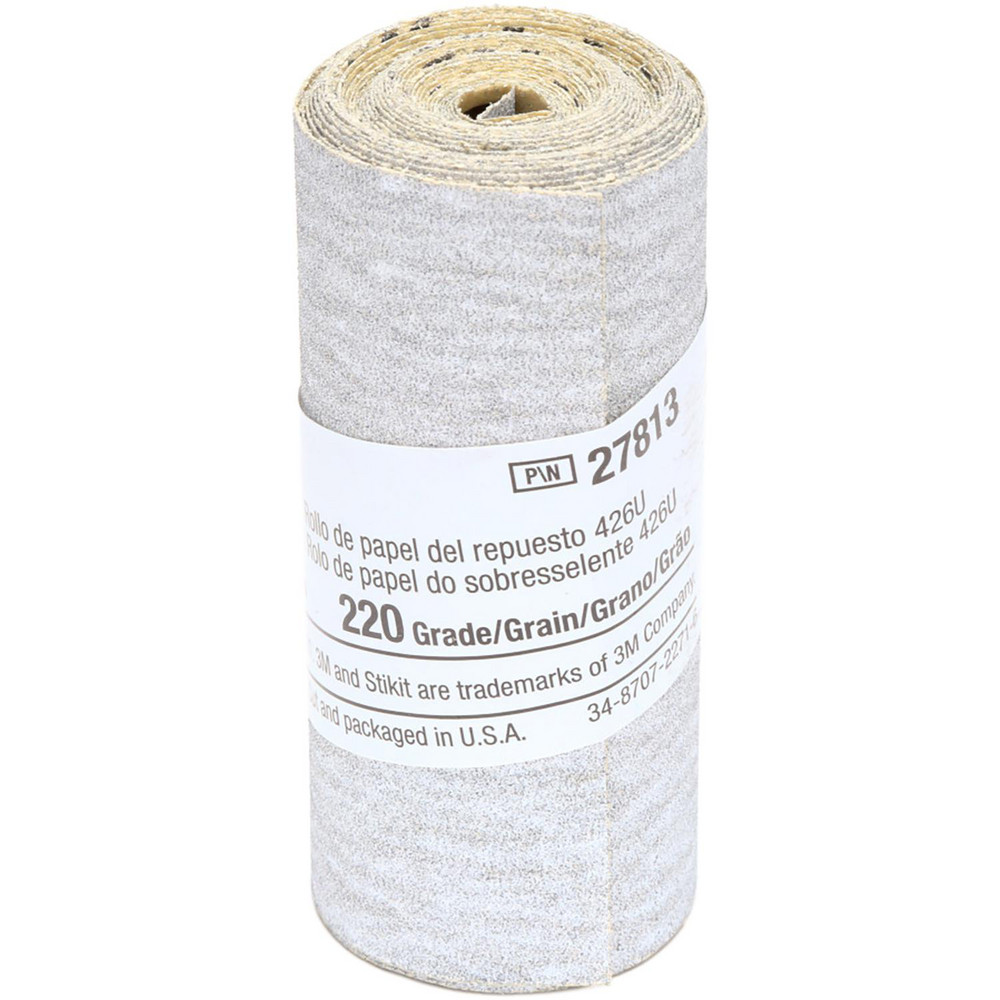 Adhesive Back Sanding Sheet: Silicon Carbide, 220 Grit, 2-1/2" Wide, 95" Long