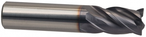 Guhring 9042570127000 Square End Mill: 1/2 Dia, 5/8 LOC, 1/2 Shank Dia, 2-1/2 OAL, 4 Flutes, Solid Carbide Image