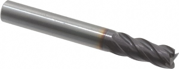 Guhring 9031130063500 Square End Mill: 1/4 Dia, 1/2 LOC, 1/4 Shank Dia, 2 OAL, 4 Flutes, Solid Carbide Image