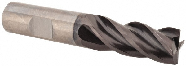 Guhring 9030800158700 Square End Mill: 5/8 Dia, 1-1/4 LOC, 5/8 Shank Dia, 3-1/2 OAL, 4 Flutes, Solid Carbide Image