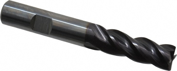 Guhring 9030800127000 Square End Mill: 1/2 Dia, 1-1/4 LOC, 1/2 Shank Dia, 3-1/2 OAL, 4 Flutes, Solid Carbide Image