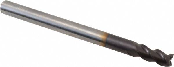 Guhring 9037410040000 Square End Mill: 0.157 Dia, 0.315 LOC, 3 Flutes, Solid Carbide Image