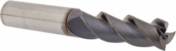 Guhring 9031730095200 Square End Mill: 3/8 Dia, 1 LOC, 3/8 Shank Dia, 2-1/2 OAL, 3 Flutes, Solid Carbide Image