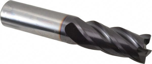 Guhring 9031140158700 Square End Mill: 5/8 Dia, 1-1/4 LOC, 5/8 Shank Dia, 3-1/2 OAL, 4 Flutes, Solid Carbide Image