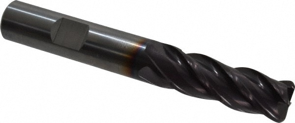 Guhring 9030790127070 Corner Radius End Mill: 1/2" Dia, 1-1/4" LOC, 0.09" Radius, 4 Flutes, Solid Carbide Image