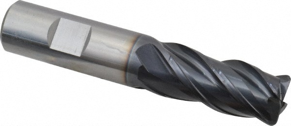 Guhring 9038760190570 Corner Radius End Mill: 3/4" Dia, 1-1/2" LOC, 0.09" Radius, 4 Flutes, Solid Carbide Image