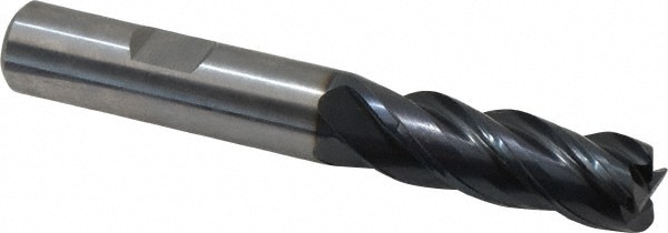 Guhring 9038760127060 Corner Radius End Mill: 1/2" Dia, 1-1/4" LOC, 0.062" Radius, 4 Flutes, Solid Carbide Image