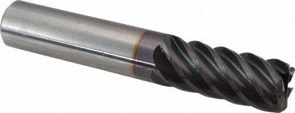 Guhring 9030910127060 Corner Radius End Mill: 1/2" Dia, 1" LOC, 0.062" Radius, 6 Flutes, Solid Carbide Image