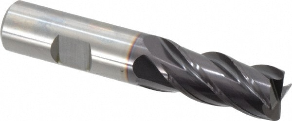 Guhring 9030790158740 Corner Radius End Mill: 5/8" Dia, 1-1/4" LOC, 0.031" Radius, 4 Flutes, Solid Carbide Image