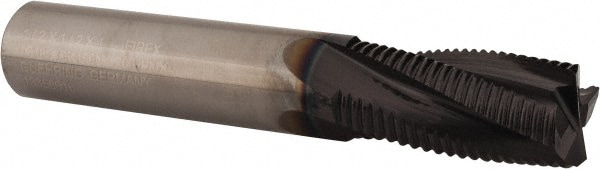 Guhring 9031890127000 Square End Mill: 1/2 Dia, 1 LOC, 1/2 Shank Dia, 3 OAL, 4 Flutes, Solid Carbide Image