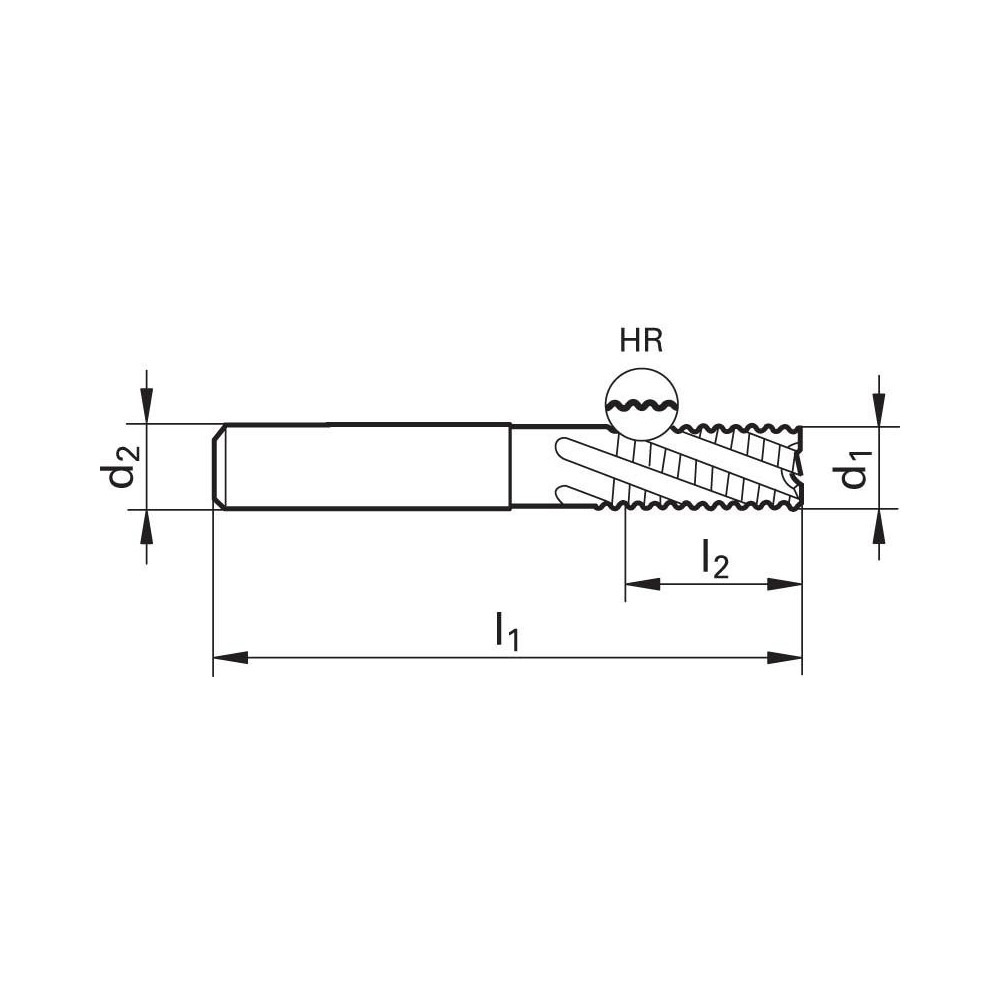 Guhring Roughing End Mill 5/16" Dia, 4 Flutes, Single End, Solid