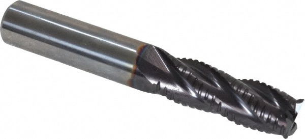 Guhring 9030820095200 Square End Mill: 3/8 Dia, 1 LOC, 3/8 Shank Dia, 2-1/2 OAL, 4 Flutes, Solid Carbide Image