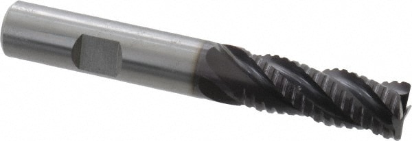 Guhring 9030810127000 Square End Mill: 1/2 Dia, 1-1/4 LOC, 1/2 Shank Dia, 3-1/2 OAL, 4 Flutes, Solid Carbide Image