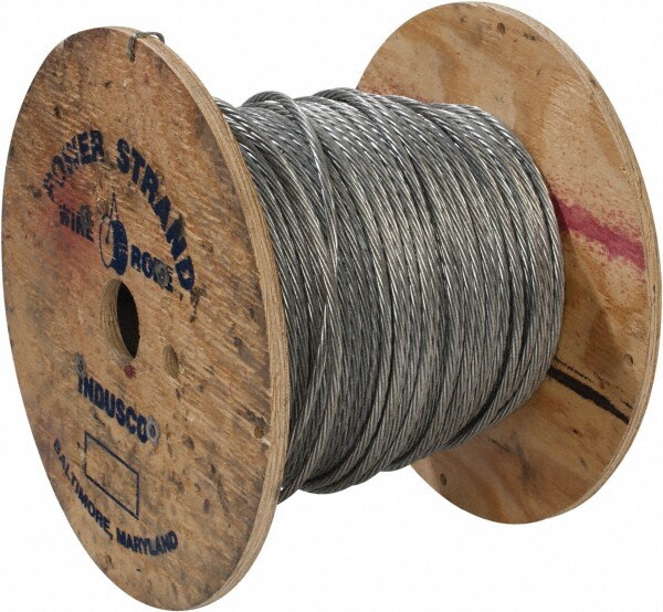 5/16" Diam, Aircraft Cable, Priced as 1' Increments, 1,000' Total Coil Length