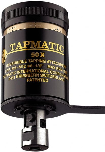 Tapmatic 447425 Model 50X, No. 6 Min Tap Capacity, 1/2 Inch Max Mild Steel Tap Capacity, 1/2-20 Mount Tapping Head 