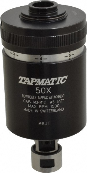 Tapmatic 10506 Model 50X, No. 6 Min Tap Capacity, 1/2 Inch Max Mild Steel Tap Capacity, JT6 Mount Tapping Head Image