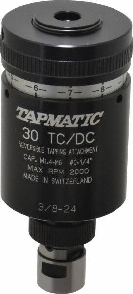 Tapmatic 14337 Model 30TC/DC, No. 0 Min Tap Capacity, 1/4 Inch Max Mild Steel Tap Capacity, 3/8-24 Mount Tapping Head 