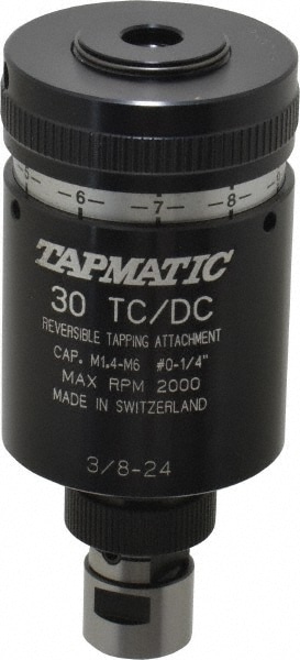 Tapmatic 14337 Model 30TC/DC, No. 0 Min Tap Capacity, 1/4 Inch Max Mild Steel Tap Capacity, 3/8-24 Mount Tapping Head Image