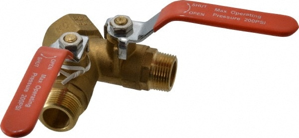 Midwest Control MTAD-7510 Standard Manual Ball Valve: 3/4 x 1" Pipe, Standard Port Image